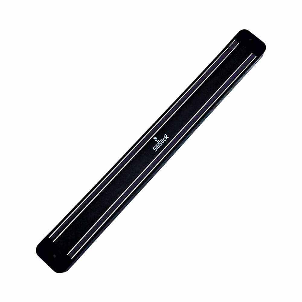 Kitchen Knife Set Kit | Black Magnetic Rack & Sharpener
