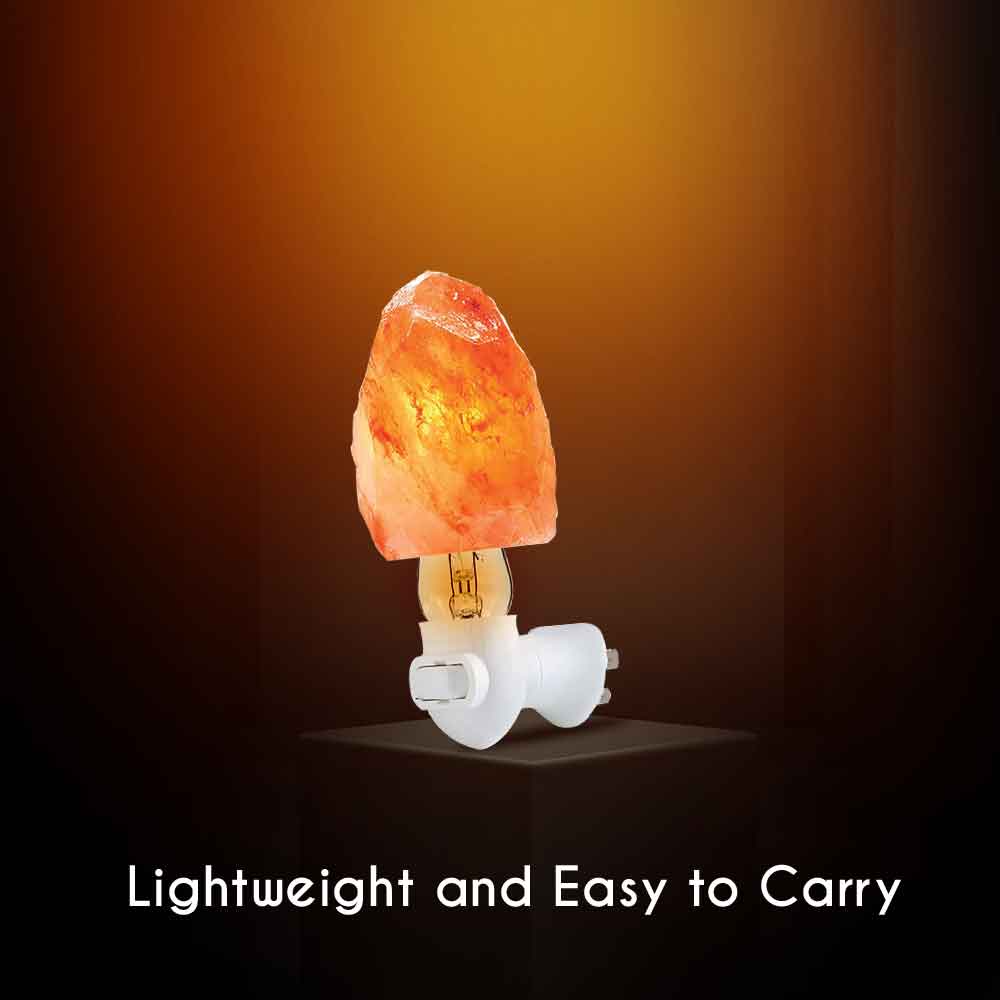 Pride of India Crystal Salt Night Lamp - Made w/ Naturally Occurring Himalayan Pink Salt– Home Decor – Handcrafted – Elevates Mood/ Brightens Space – Better Air Quality