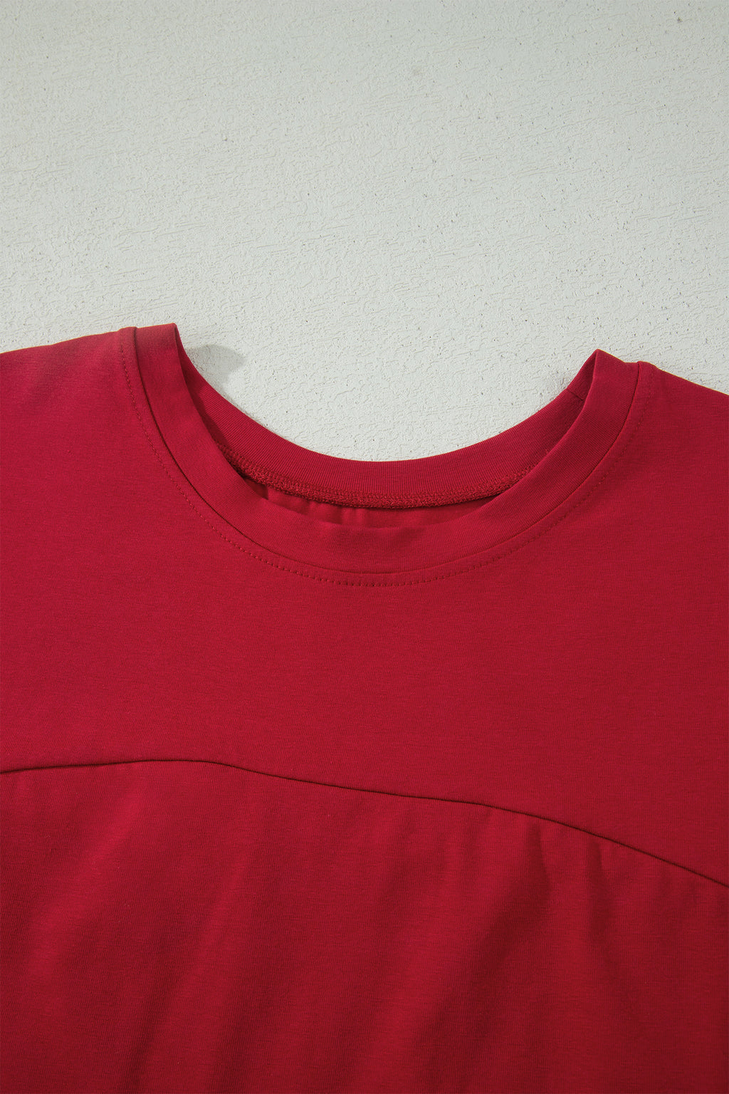 Racing Red Solid Color Cropped Tank Top and Jogger Pants Set
